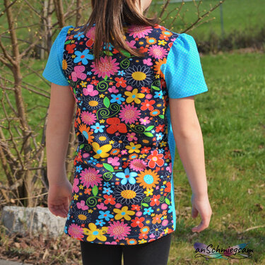 Ebook Schnittmuster Nähanleitung Kinder Shirt  Gr. 80 bis 164 Ebook Langarm Rüschenshirt