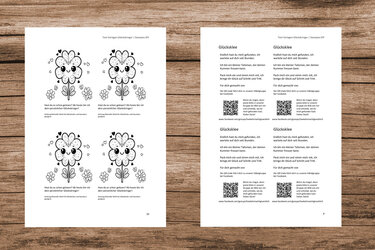 Beipackzettel für Glücksbringer, Glückswürmchen V2 - Basteln