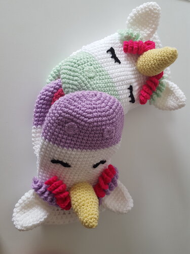 80 Häkelanleitung Handpuppe Einhorn oder Topflappen Einhorn