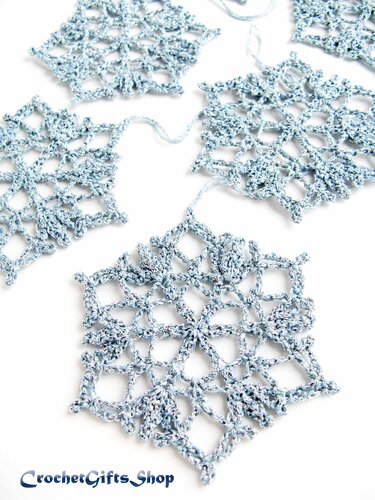 Crochet Pattern Christmas Snowflake Ornaments (13)
