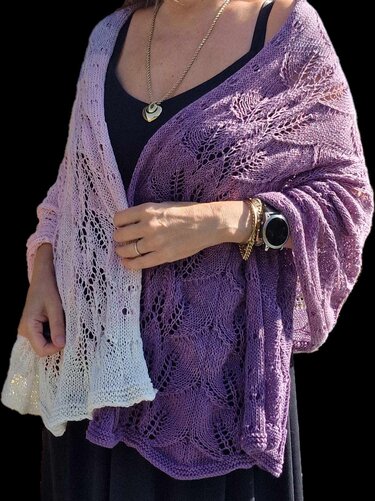 Tolle, hauchzarte Lace-Stola "Blumig leicht" - Stricken