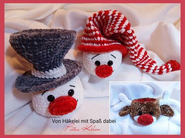 Häkelanleitung / Amigurumi / 3 Weihnachts~Minis zum Befüllen - Bild 2