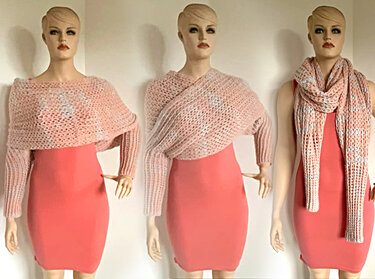 Flotter Ärmelschal AMALIA - Häkeln