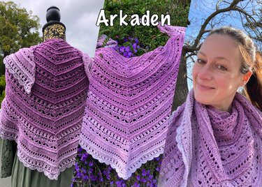 Arkaden - Häkelanleitung flaches Dreieckstuch