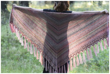 + JORA + Herbsttuch häkeln, Anfängertauglich, Stola, Häkeltuch