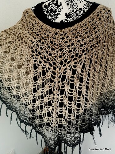 Crochet pattern "Poncho Elegancé" - All sizes