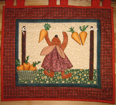 Wandquilt "Möhrenwaschtag" - Nähen