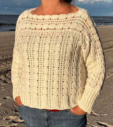 Zopf an Zopf - quer und längs - Häkelanleitung