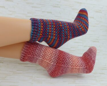 EasySoks18 Häkelanleitung für Socken die leicht & schnell gehäkelt sind