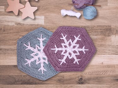 Schneeflocke - Hexagon - Häkeln