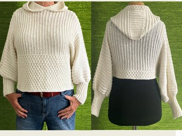 Kurzpulli für kalte Tage mit oder ohne Kapuze- Häkelanleitung