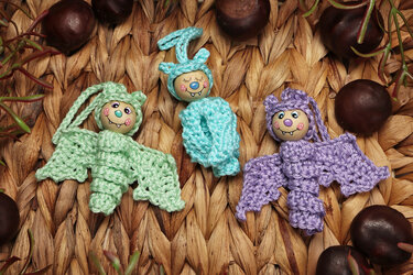 Häkelanleitung Glücksbringer Fledermaus