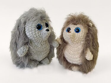 Plush Hedgehog. Crochet NO SEW pattern