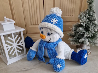 Flöckchen der Schneemann- Wichtel - Häkeln