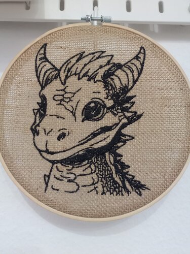 Stickdatei - Drache - Drachenkopf - 2 Größen - Sticken