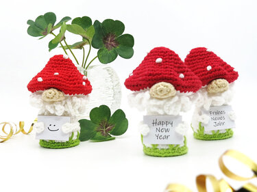 Mushroom Gnome - Lucky Charm - Crochet Pattern