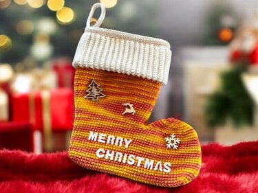 Häkelanleitung Weihnachtsstrumpf