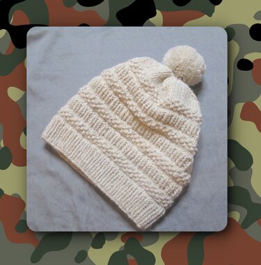 Strickanleitung warmer Mütze in Strukturmuster