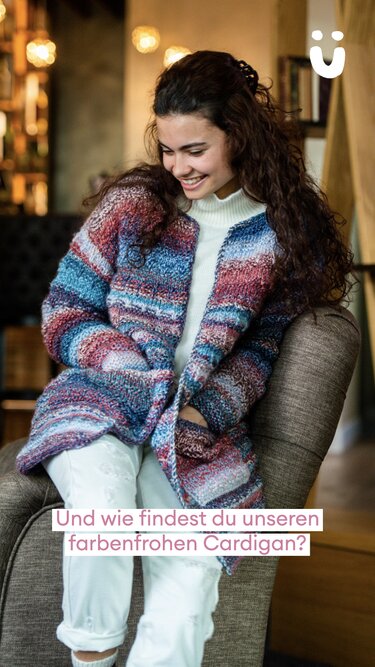 Anleitung Cardigan/Strickjacke mit großen Taschen zum einkuscheln - Stricken