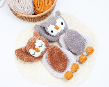 Häkelanleitung Eule Schmusetuch, Schnuffeltuch, Schmuseeule