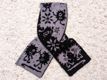 Steckschal "Monsterparade" - Doubleface Strickanleitung