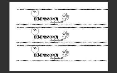 Sockenbanderole direkt zum Ausdrucken