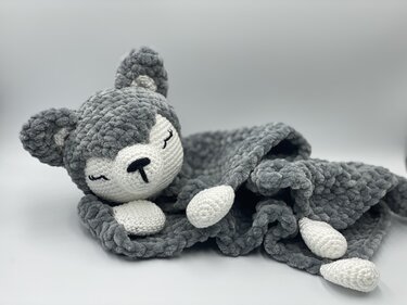 Crochetpattern - Comforter / Lovey Dog (Dakota) - Husky