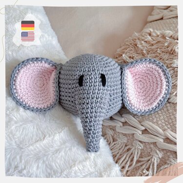 Music Box Ella the Elephant - Crochet Pattern / English & German