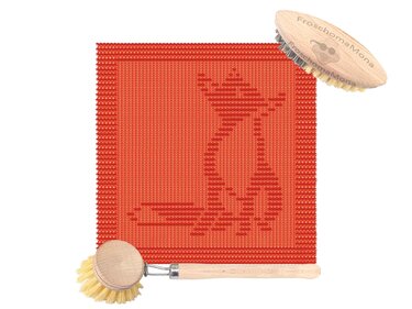 Strickmotiv „kleiner Fuchs“ für Spültuch Waschlappen Deckchen Serviette - Stricken