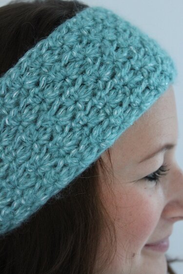 Häkelanleitung Stirnband im Sternchenmuster, alle Größen - Bild 3