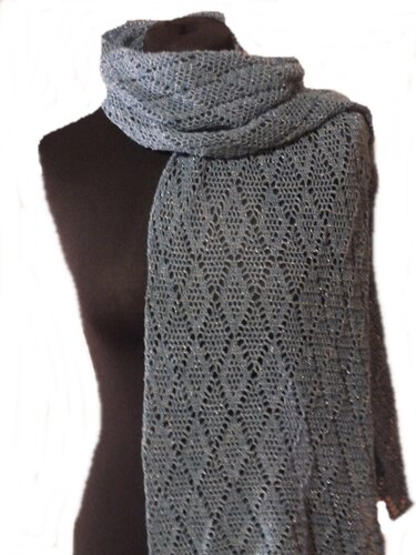 Häkelanleitung Kisajata Stola oder Schal Häkelstola Lochmuster