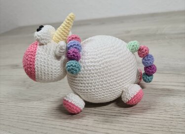 Häkelanleitung Amigurumi Kugeliges Einhorn "Ralph"