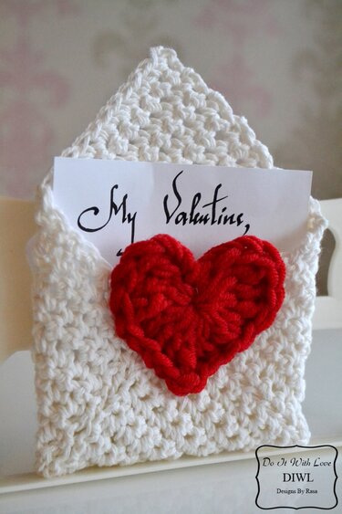 Häkelanleitung / E-Book - Valentinstag Briefumschlag