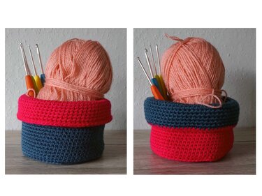 Crochet Pattern: Reversible Basket
