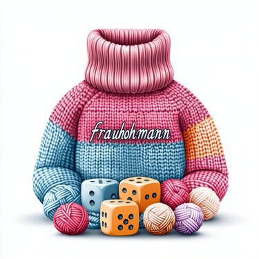 Frauhohmanns "Würfelpulli No. 3 - PomPomPracht" - im Retro-Style - Häkeln