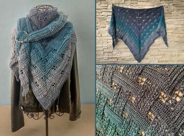 Crochet Pattern Triangular Scarf, Loop, Shawl "Rhea"
