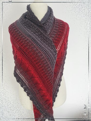 flaches Dreieckstuch - Santa Claus - Häkeln