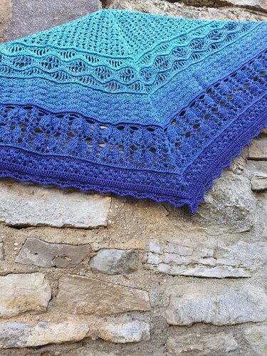 Häkelanleitung - Tuch "Gwyneth" - flach-