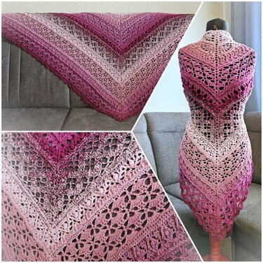 Crochet Pattern Triangular Scarf "Eos"