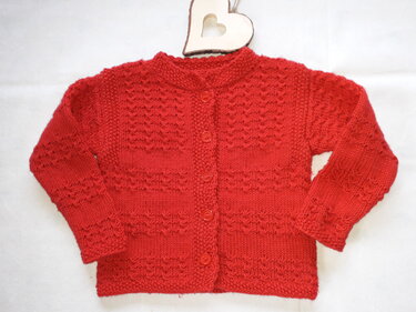 Strickanleitung Babyjacke, Mädchenweste Gr. 74/80, deutsche PDF-Datei,