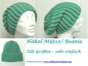 Häkel-Mütze für Alle - sehr einfach - Bild 2