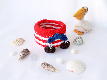 H&auml;kelk&ouml;rbchen "Seer&auml;uber" - Häkeln