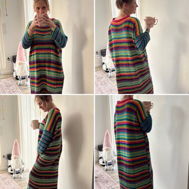 Häkelanleitung Sleeve-Blanket "Kunterbunt"