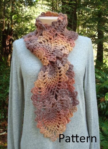 Pattern Pineapple Pizzazz Scarf - PA-321 - Crochet