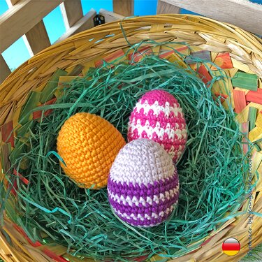 Amigurumi Ostereier häkeln ca. 8cm