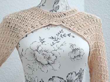 2in1 Tunika u. Ärmelschal "Frühlingszauber" - Häkeln