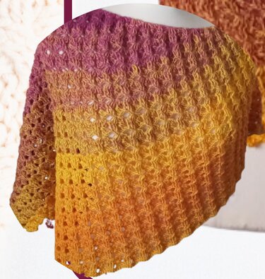 Tutorial  "TRIANGLE Shawl CROCHET" for Intermediate