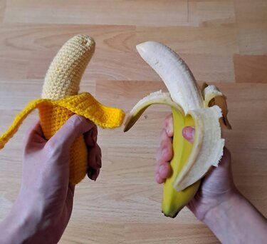 Banana with peel - Crochet
