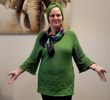 "Durban" - RVO Pullover mit wunderschönem Muster - Strickanleitung