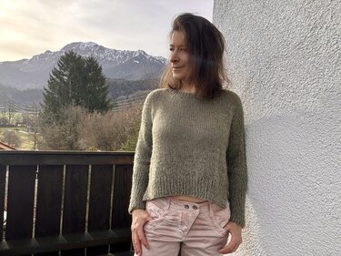 Strickanleitung | Leichter Basic Pullover SCHILF | einfach | nahtlos